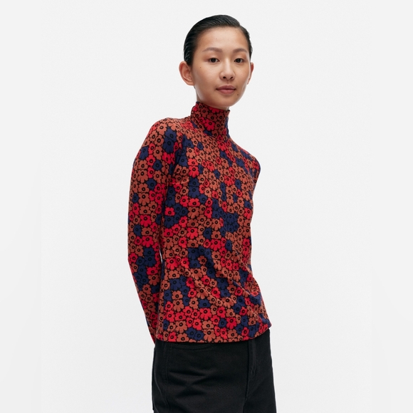 NWD Marimekko Armas Unikko Turtleneck Top Medium